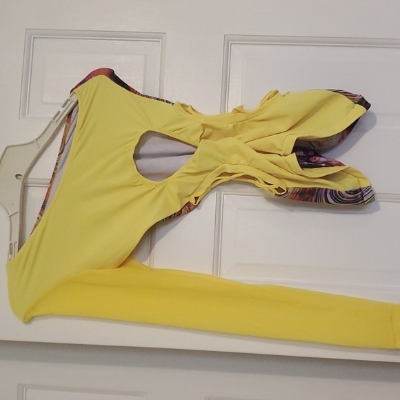 NNT Bartender Colorful Vibrant Print Women's Long-sleeved Waist-cut jumpsuit S - Picture 9 of 11